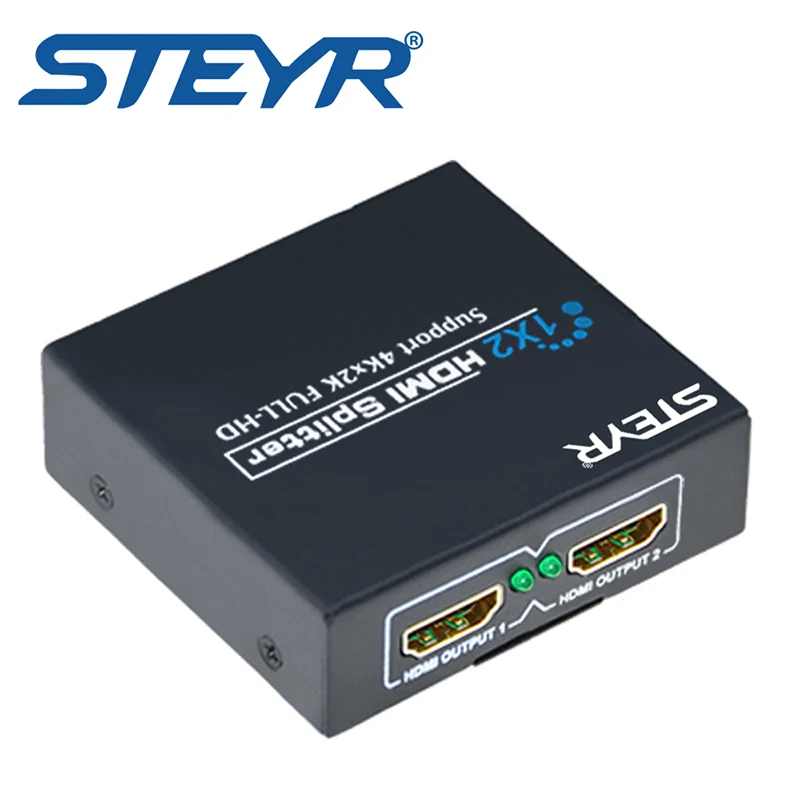 Сплиттер HDMI Ultra HD 4K STEYR 1x2 сплиттер 2 порта распределитель сигнала Divisor 1 4 в Out sup порт