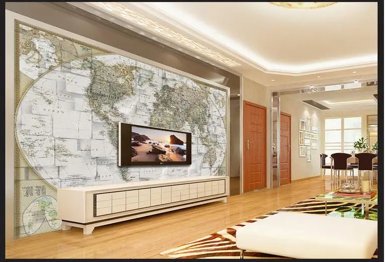 

Customized photo wallpapers 3d wall murals wallpaper 3 d TV setting wall murals world map background wall paintings 3d room