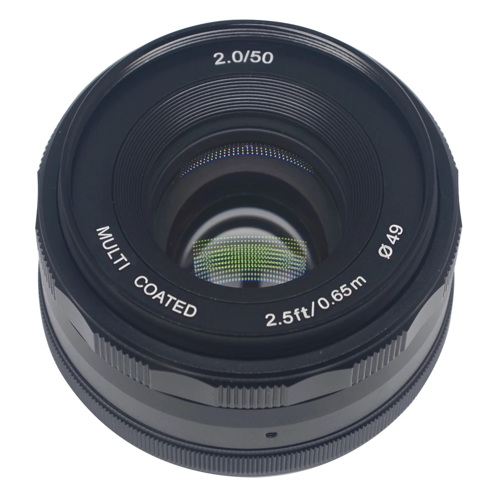 Объектив Venidice Meike MK N 50 2.0 мм f 2 0 с большой диафрагмой ручной фокус для Nikon 1