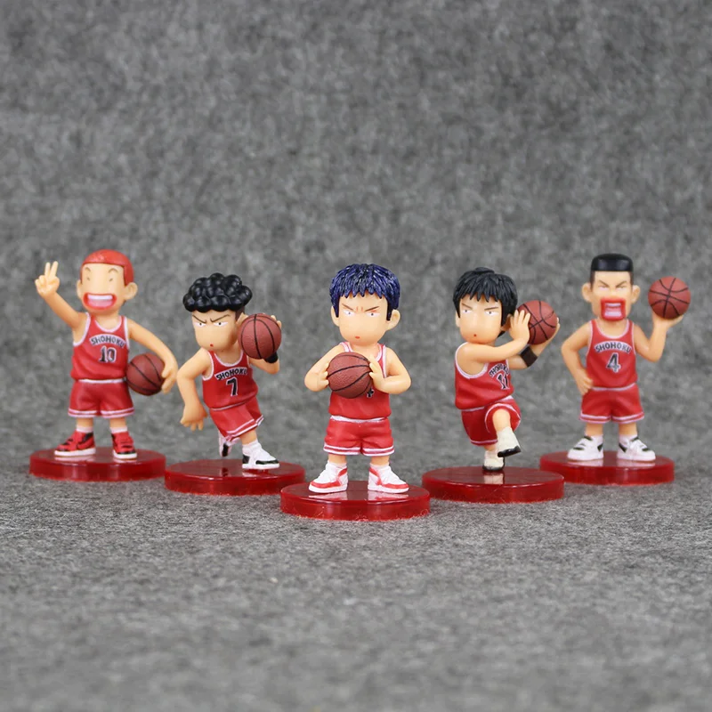 5 шт./лот SLAM DUNK Shohoku баскетбольный плеер Аниме фигурки Куклы ханамичи сакуроги