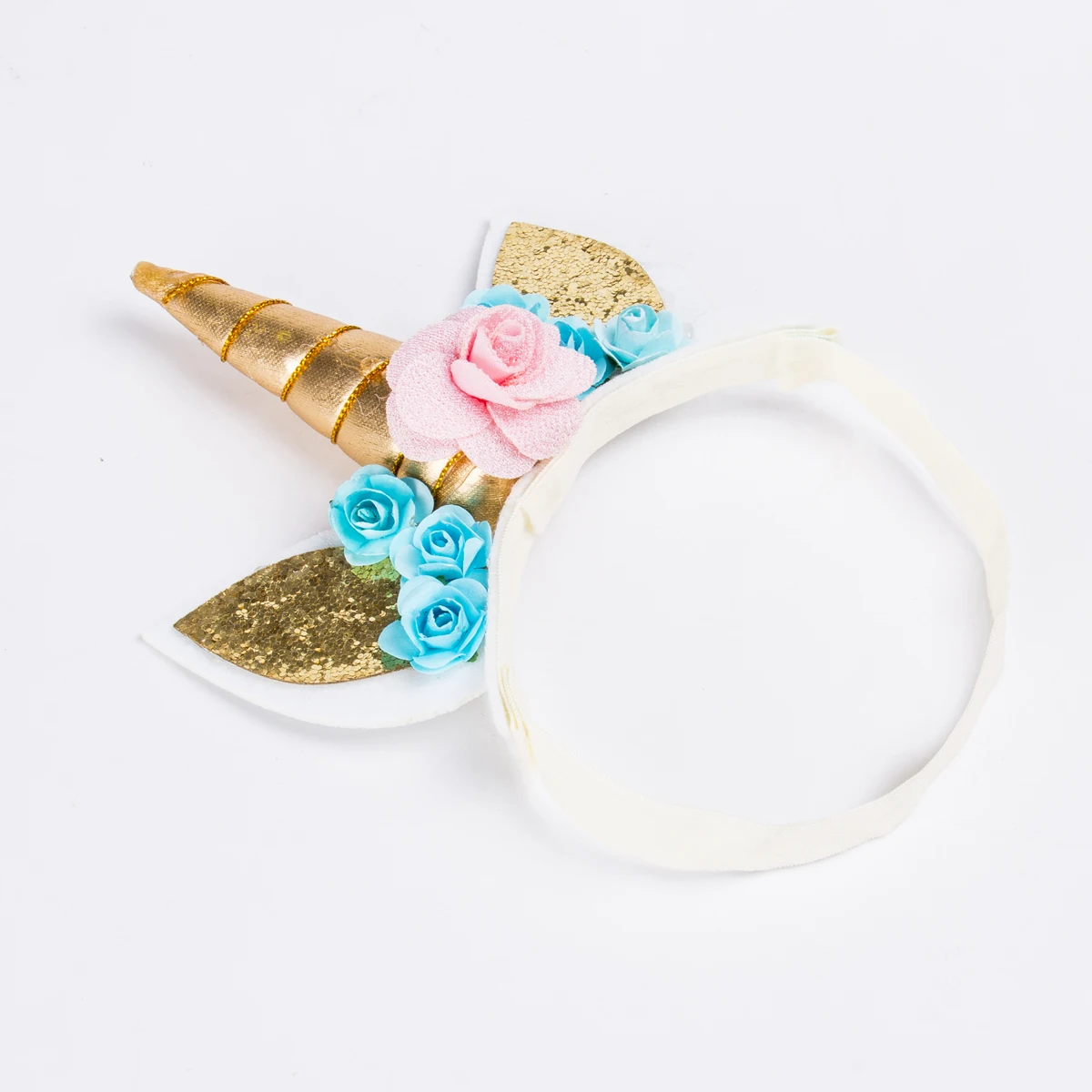 Волшебная Золотая головная повязка на голову с единорогом нарядное платье для