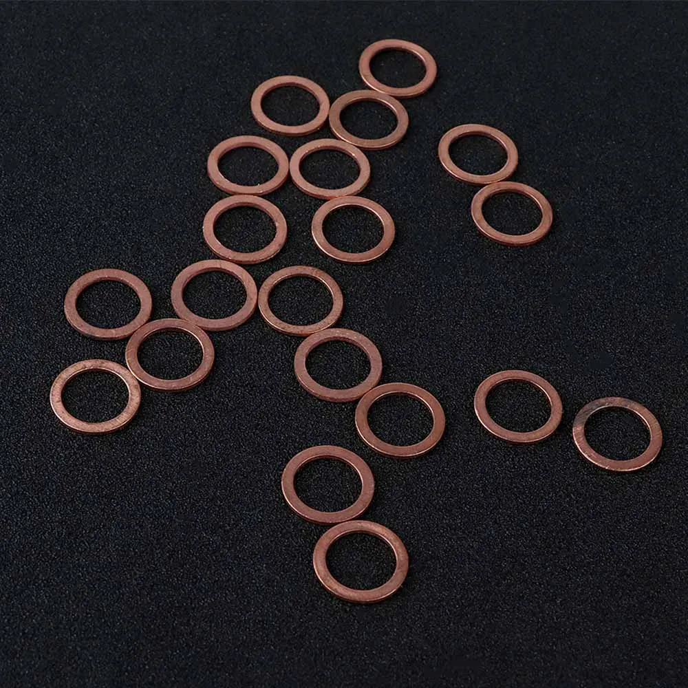 20 шт. медная шайба плоское кольцо прокладка отстойник масляное уплотнение