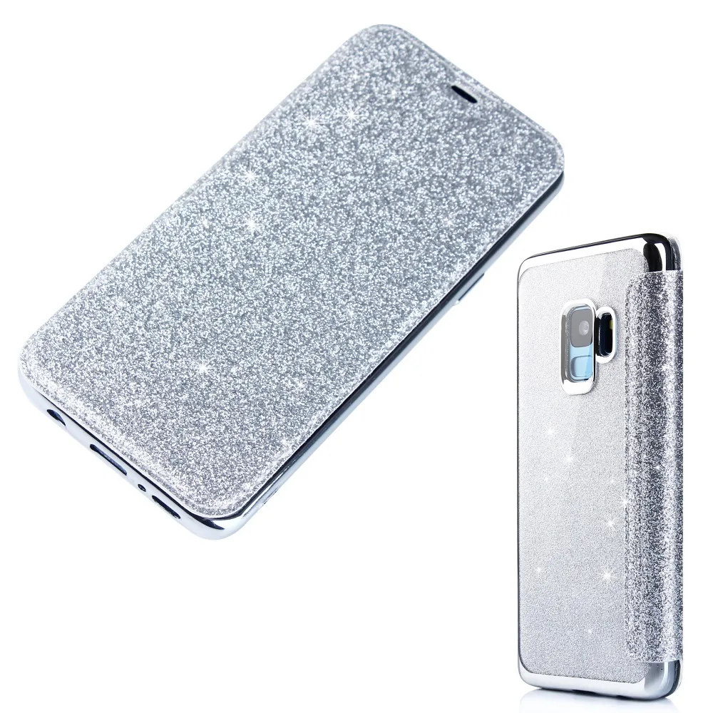 Блестящий чехол со звездами для samsung Galaxy S10 Plus S10e Note 10 Plus 5G 9 8 S7 S6 Edge, полностью откидной кожаный прозрачный ТПУ чехол, Funda