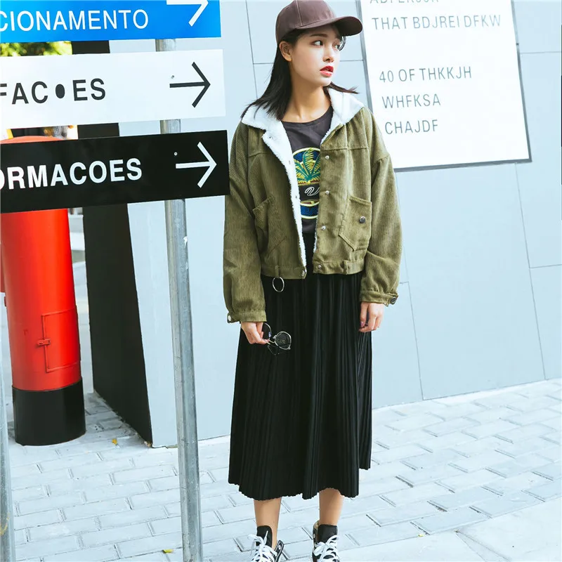 Женская Вельветовая куртка Ellacey свободная на весну-осень 2019 | одежда