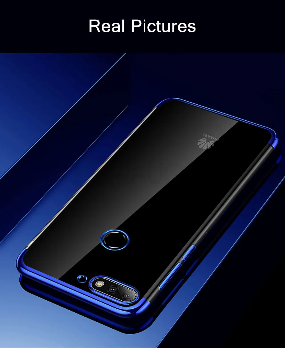 Роскошный мягкий чехол для Honor 7C, чехол-бампер, силиконовый прозрачный чехол, прозрачный TPU силиконовый чехол для Huawei Honor 7C Honor 7C Pro