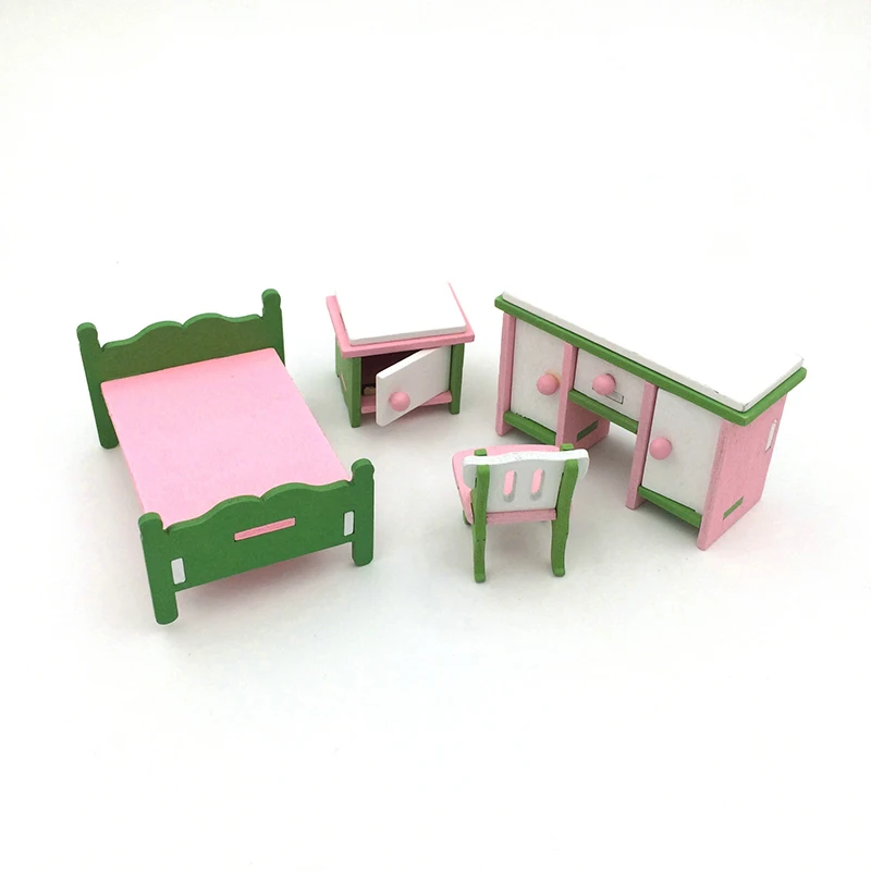 Miniature Wooden Furniture Toys Doll House Wood Set Dolls Baby Room For Kids Play Toy | Игрушки и хобби
