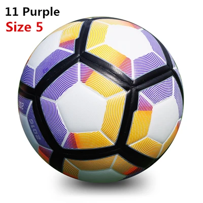 11 Purple size 5 Высокое качество футбольный мяч официальный размер 5 футбольный мяч PU нескользящий бесшовный тренировочный футбольный мяч оборудование futbol - Цвет: 11 Purple size 5