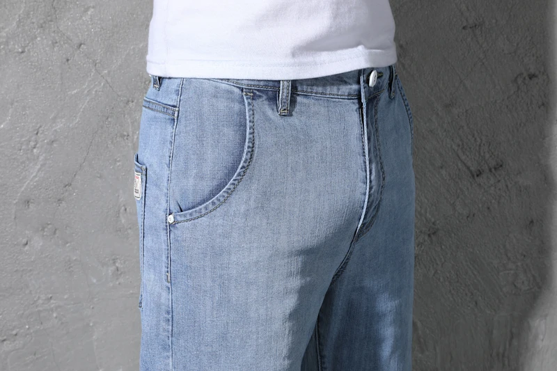 Шорты мужские джинсовые в классическом стиле повседневные однотонные Прямые