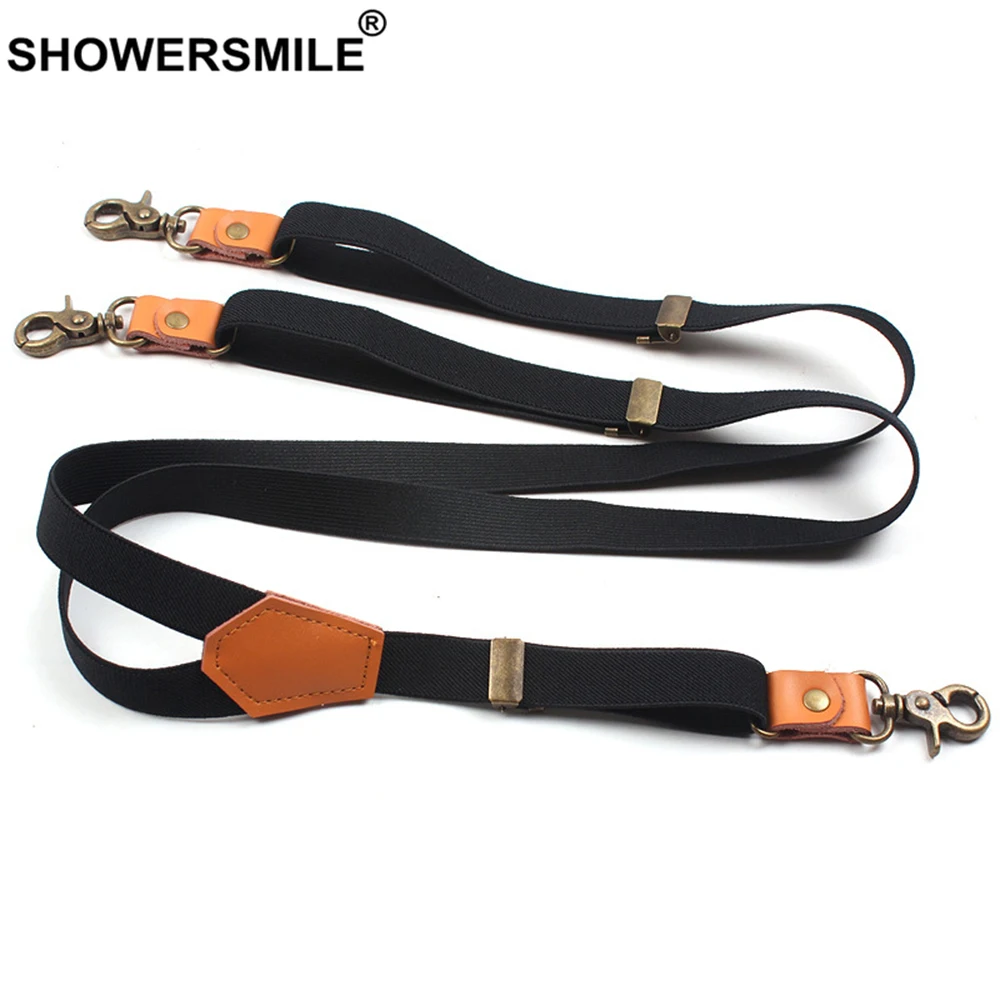 SHOWERSMILE женские подтяжки триггер оснастки Подтяжки женские черные Y сзади тонкие Подтяжки Высокое качество дизайнерские женские брюки ремень