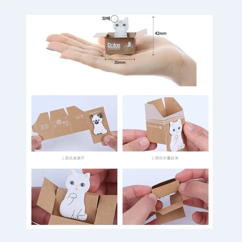40 штук/кор. милые мини красочные наклейки для кошек Скрапбукинг DIY бумажный пакет
