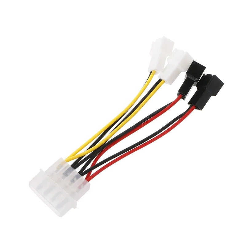 

IDE/SATA Molex 4-Pin к 4X 3-контактный TX3 чехол Вентилятор охлаждения Мощность адаптер конвертер кабель