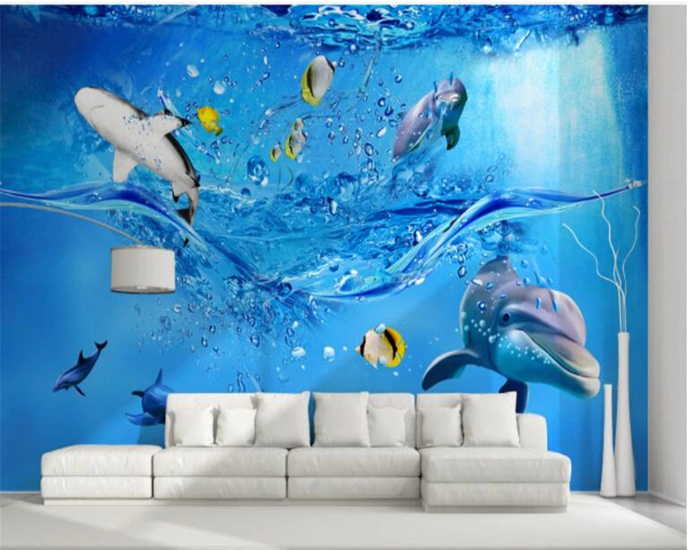 Красивые обои beibehang со стереозвуком моды средиземноморской мечты HD подводный мир