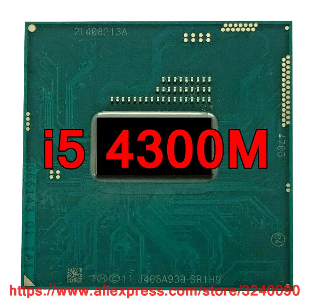 Оригинальный процессор lntel Core i5 4300M SR1H9 (3M кэш/2,6 ГГц-3,3 ГГц/двухъядерный) i5-4300M процессор для ноутбука Бесплатная доставка