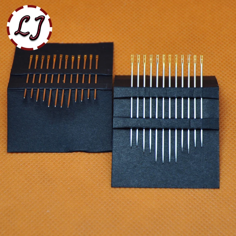 12 шт. вязальные иглы Diy Ручная работа пожилых глухих игл двойные отверстия Needler 3