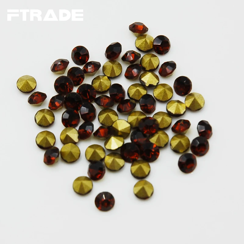 SS4-SS20 чайный цвет Китай AAA Блестящие Кристаллы Стразы сзади шатон клей бусины