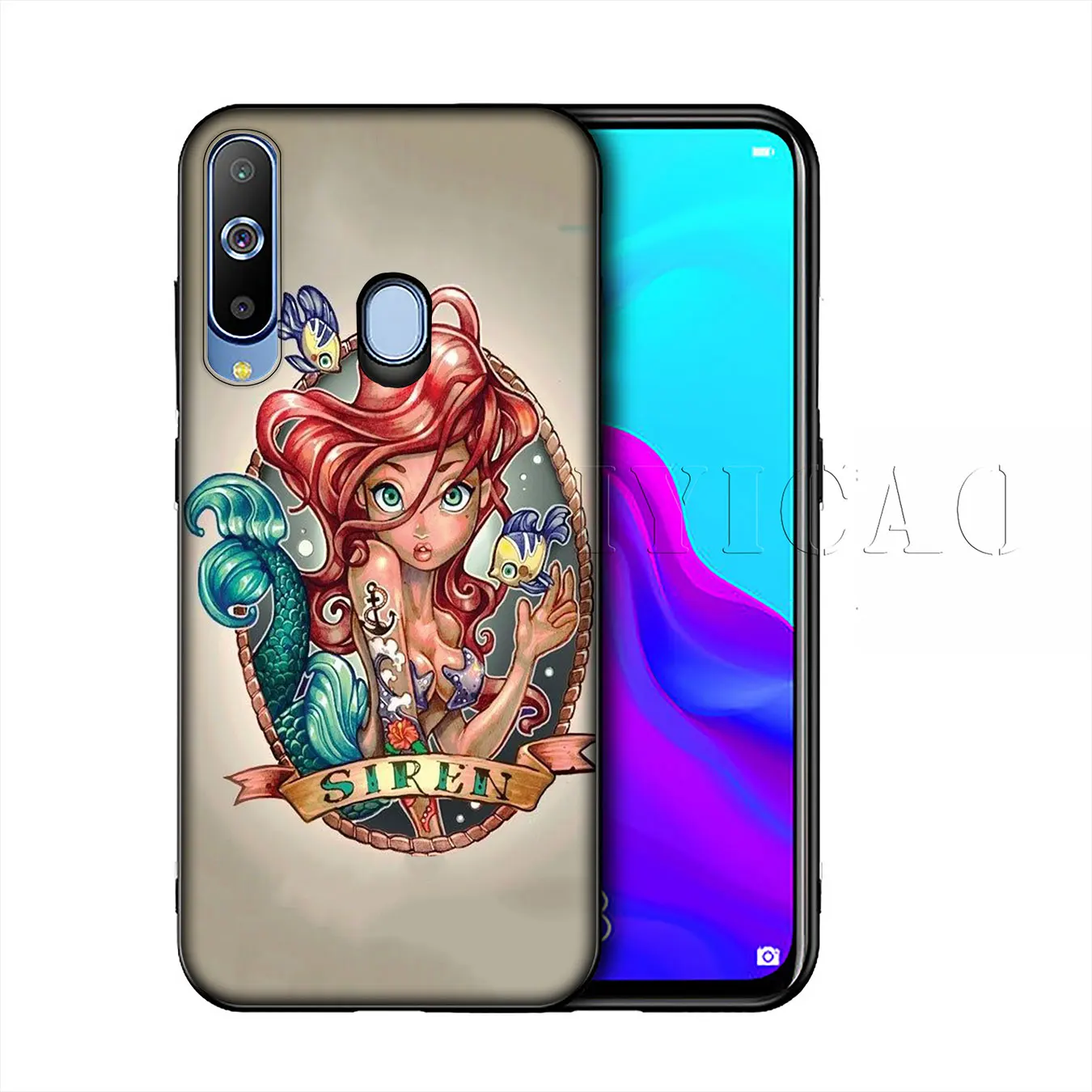 Iyicao Татуированная принцесса Алиса Ариэль силиконовый мягкий чехол для samsung Galaxy A10