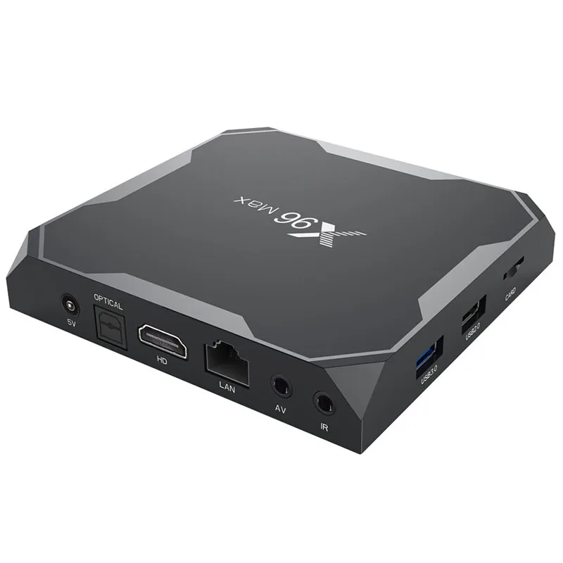X96 Max Android 8,1 Amlogic S905X2 LPDDR4 4 Гб 64 Гб четырехъядерный ТВ приставка 2,4G и 5 ГГц двойной Wifi Bluetooth 1000M H.265 4K 60fps Smart tv