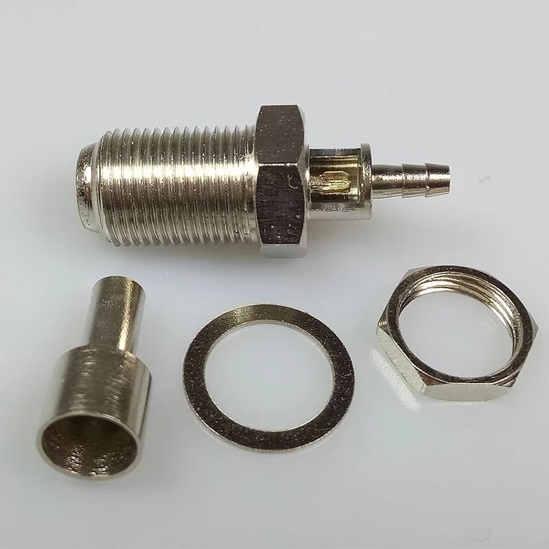 100 шт./лот РФ разъем F Женский Джек Никель покрытием Тип провода Соединительный