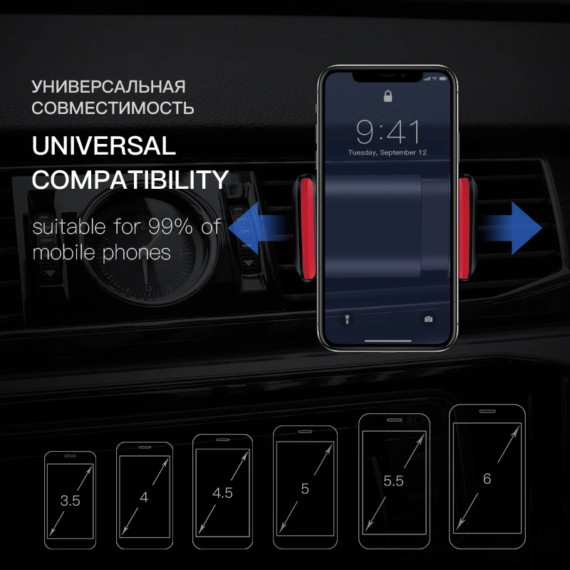 ESVNE Универсальный держатель для телефона в машину For Iphone X 8 7 6 Air Vent Mount
