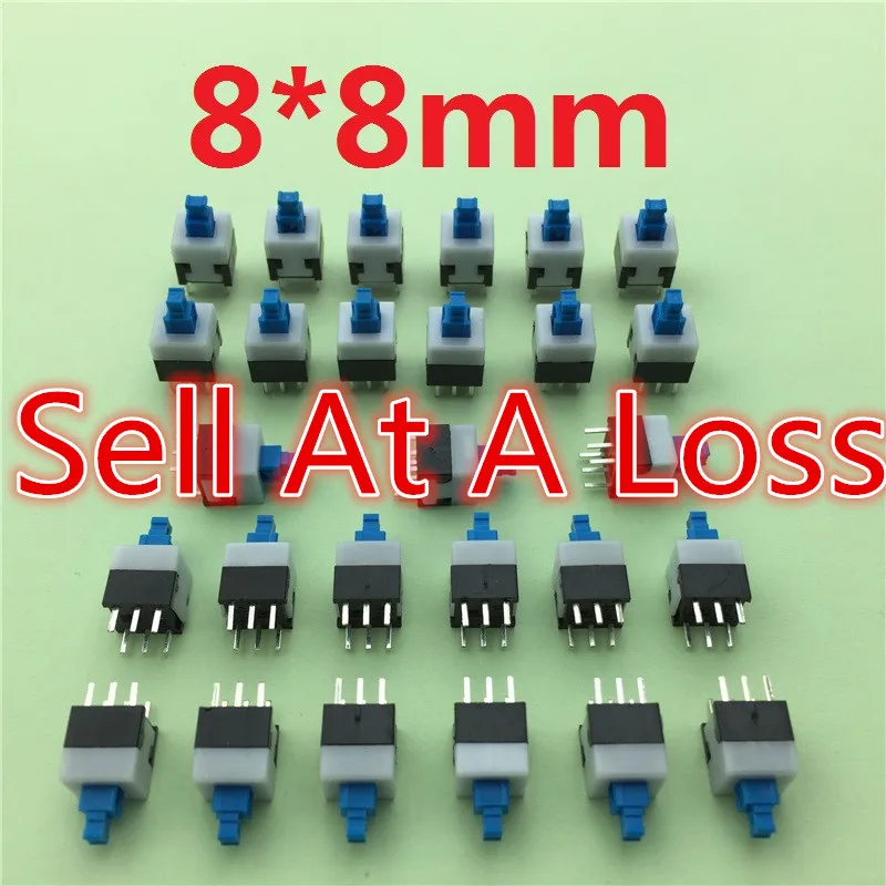

30pcs G65 Square 8x8x13mm 6 Pin DPDT Mini High Quality Push Button Self-locking Switch Multimeter Switch Sell At A Loss USA