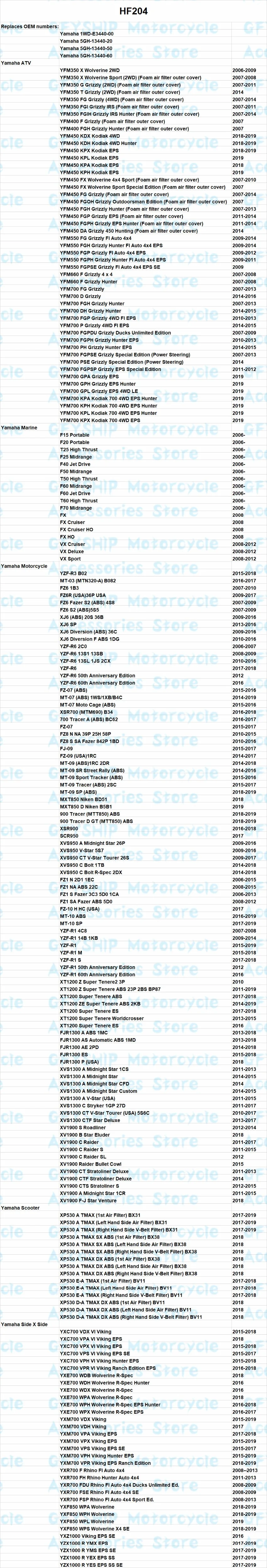 Мото очиститель фильтры для Yamaha FZ-10 MT-10 FZ10 MT10 FZ mt 10 ABS SP H HC мотоцикл масло сетки фильтра HF204