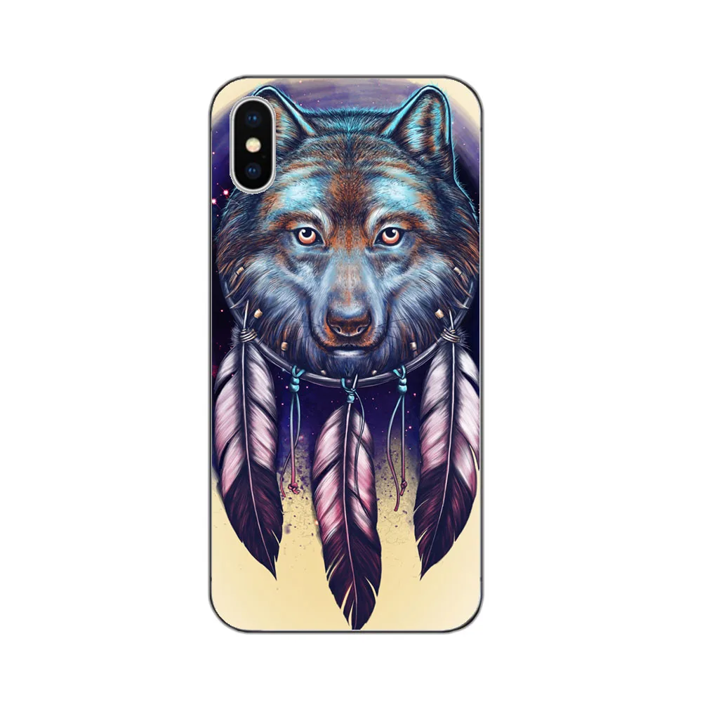Dream catcher animals Cat owl Wolf Soft Silicon TPU Phone Case Cover For Apple iphone X 8 7 Plus 6 6SPlus 5S SE |