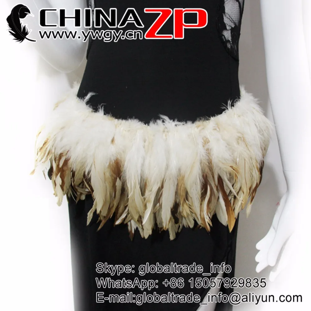 

Manufacturer in CHINAZP Factory 6-8 Inch 800pieces/lot Top Quality Natural Beige Coque Tail Strung Feathers