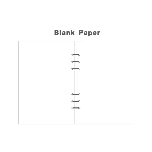BLANK PAPER Переплетная спиральная бумага для тетрадей A4 A5 A6 точечная сетка пустая планировщик альбом для зарисовок Дневник для путешествий filofax bullet agenda - Цвет: BLANK PAPER