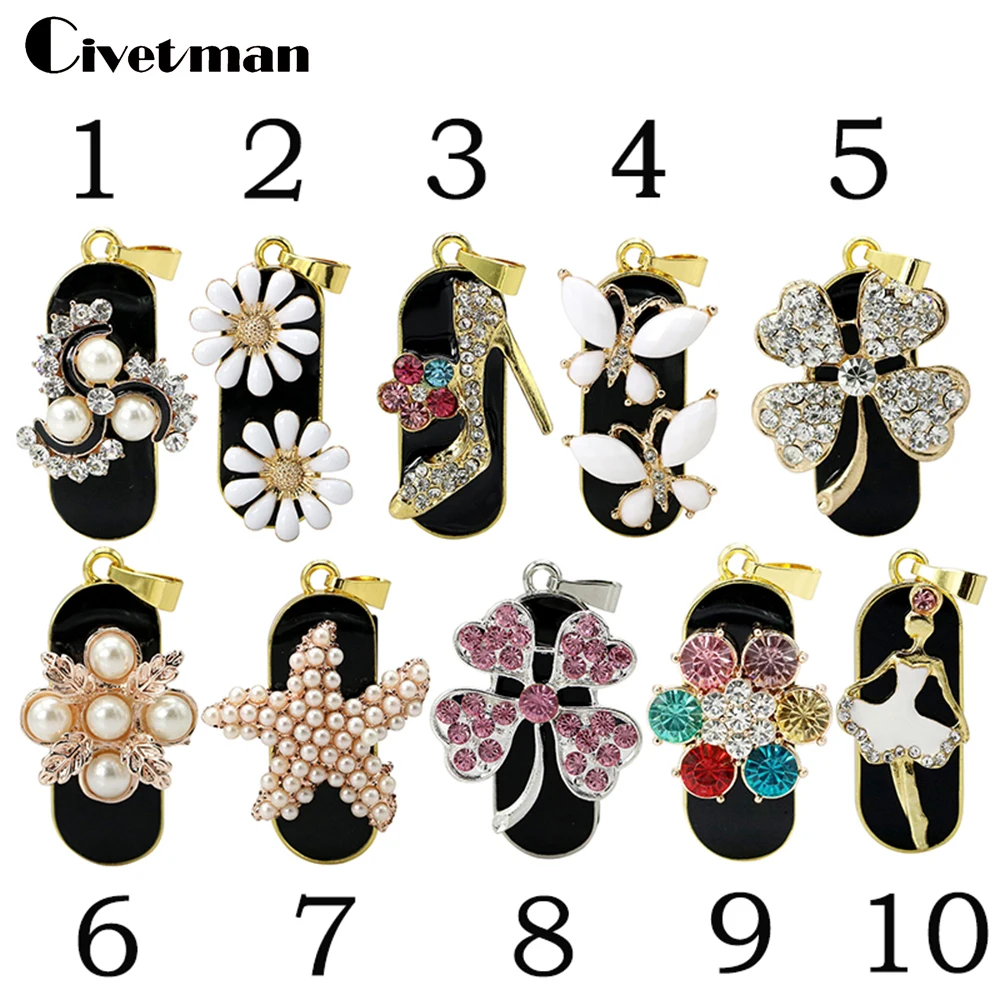 USB флеш накопитель с кристаллами ожерелье на шпильке жемчужный цветок 256 ГБ 16 32 64