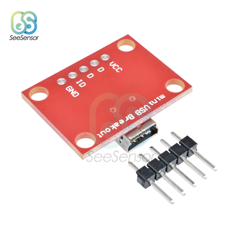 Мини USB адаптер пластина Breakout плата модуль для Mini B расширение с 5Pin