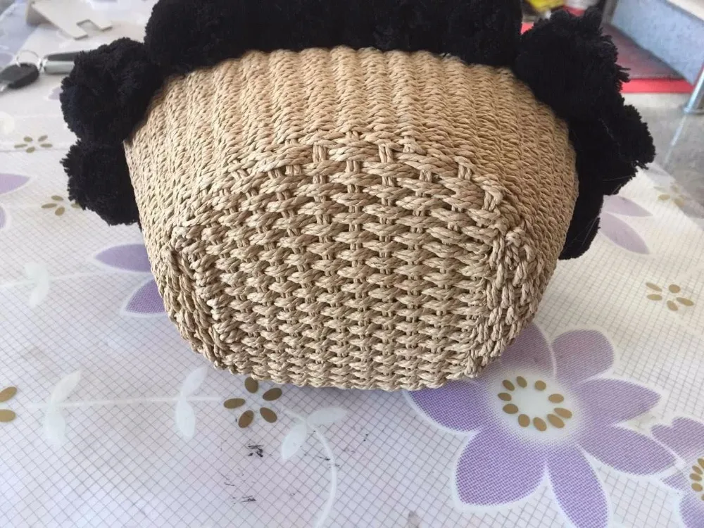 Женские соломенные сумки на лето 2018 плетеная пляжная сумка ручной работы от