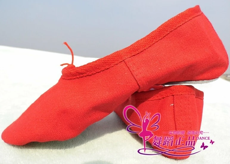 Балетки холщовые для женщин розовые текстильные танцевальные туфли плоская