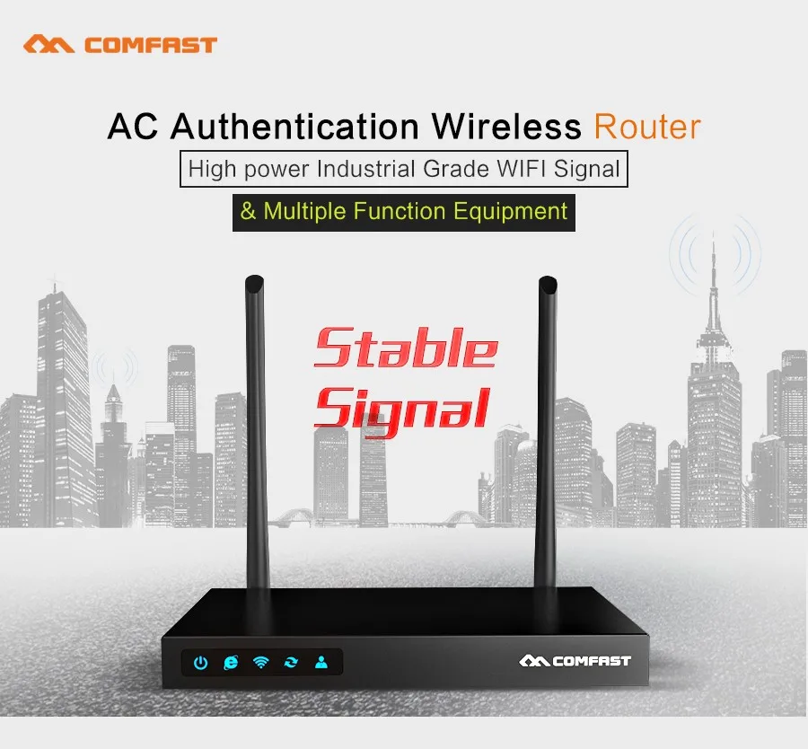 COMFAST CF-WR615N 300 Мбит/с беспроводной Wifi маршрутизатор 128DDR AC аутентификация беспроводной маршрутизатор с 2* 7dBi wifi антенна и 5* RJ45 порт