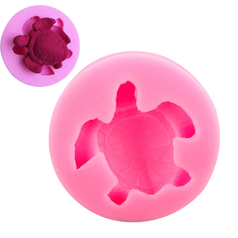 Лидер продаж силиконовая форма для украшения торта морской черепахи помадка 3D