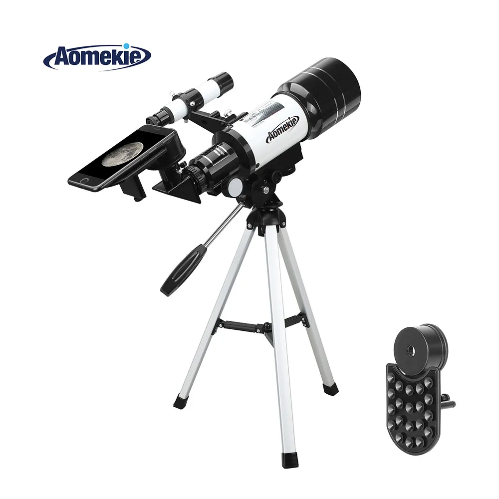 AOMEKIE 30070 Astronomical Telescope with Phone Holder Compact Tripod 15-140X Moon Watching Monocular for Kid Beginner | Инструменты