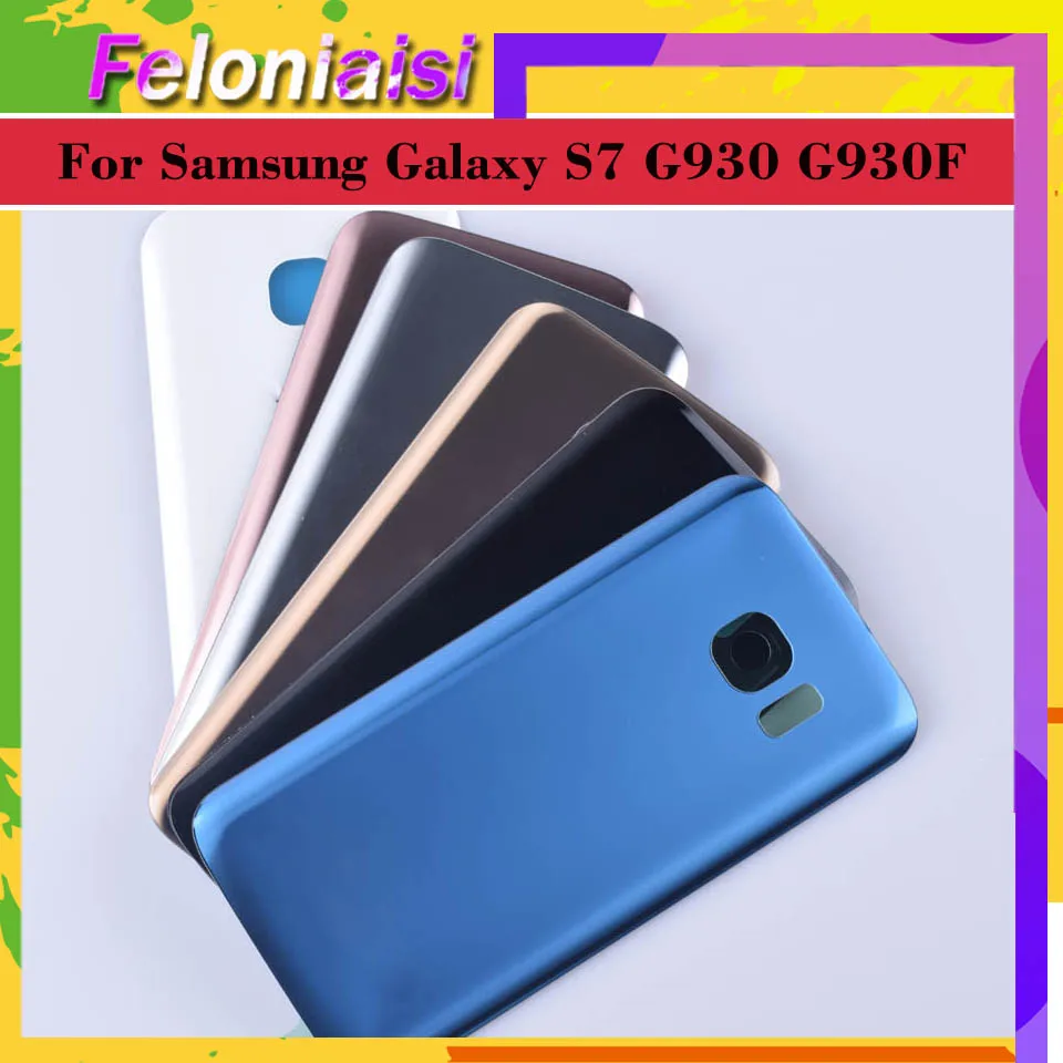 Для samsung Galaxy S7 G930 G930F G930FD SM-G390F корпус крышка батареи задняя крышка чехол задняя дверь шасси