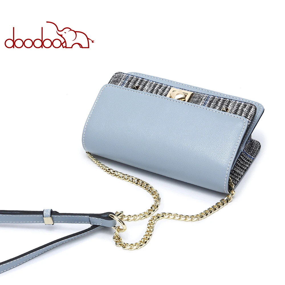 Женская сумка мессенджер DOODOO повседневная винтажная Сумка Кроссбоди из
