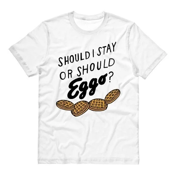 Sunfiz HJN Кино ТВ шоу странные вещи я должен оставаться или Eggo? Футболка вафельная