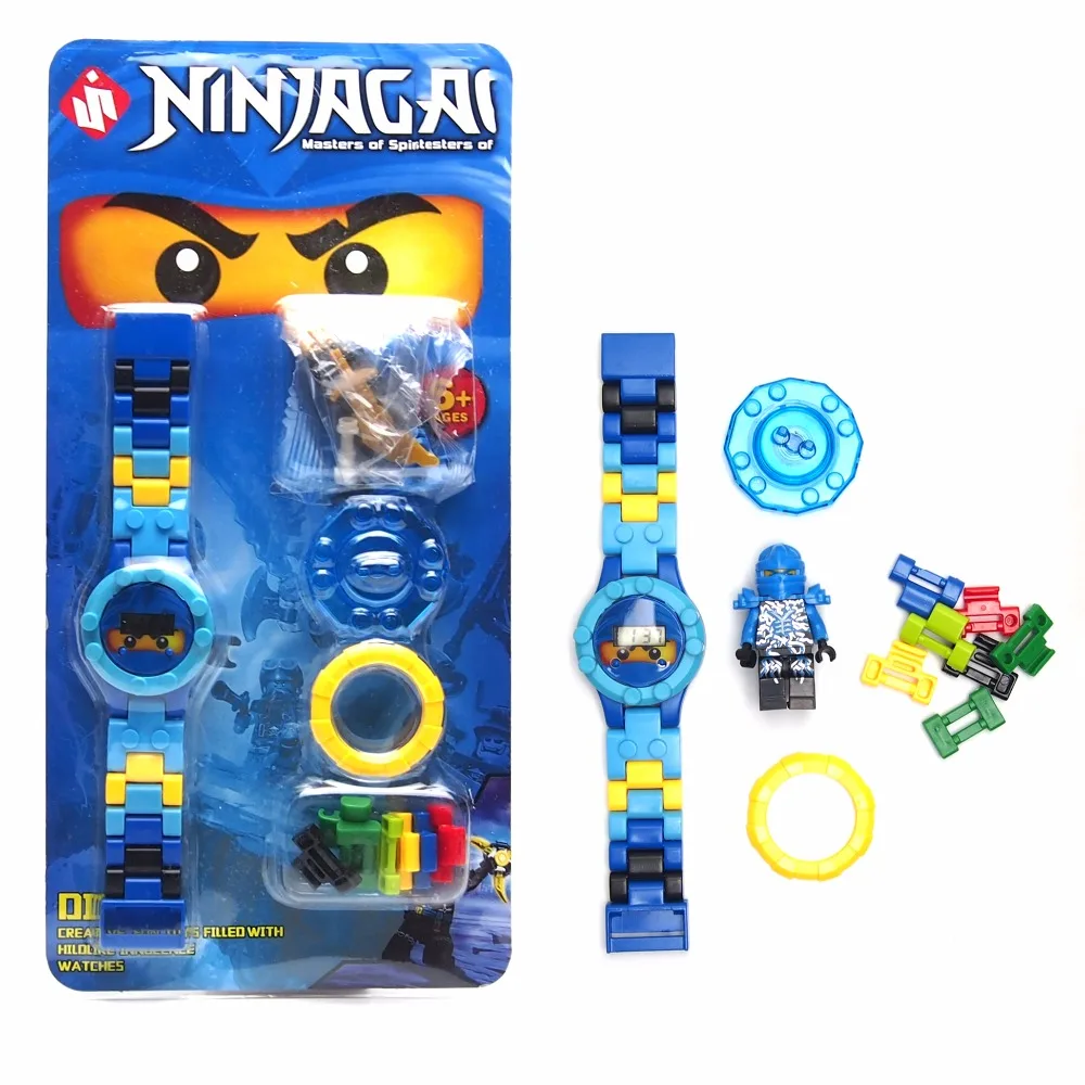 NinjagoINGlys супер Hero Mini строительные блоки часы кирпичи совместимые legoe Цифры игрушки