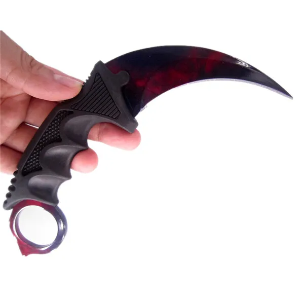 Purple Red CS hawkbill тактический нож для самообороны GO counter strike атакующий Коготь karambit шейный нож настоящий боевой бой лагерь Поход на открытом воздухе - Цвет: Purple Red