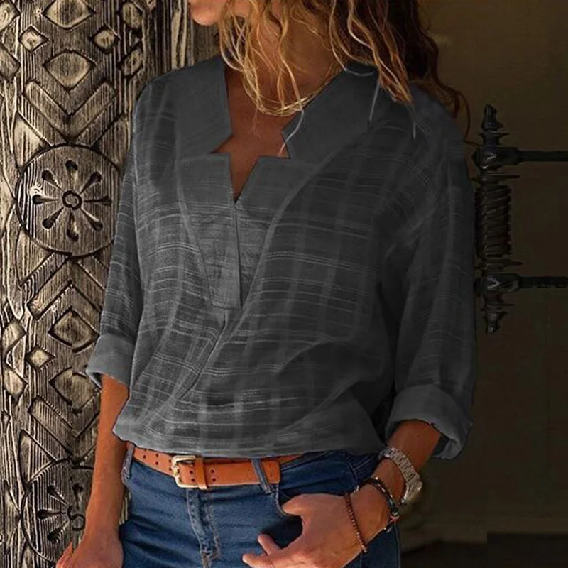 Women's White V-neck Long Sleeve Shirt Top Plus Size 5XL Office Lady Womens Tops and Blouses Black Spring Summer Women |