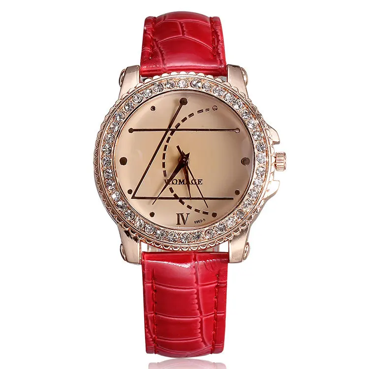 Women rhinestone watches fashion casual quartz watch crystal diamonds pu leather band girls hour clock new arrival best gift | Наручные