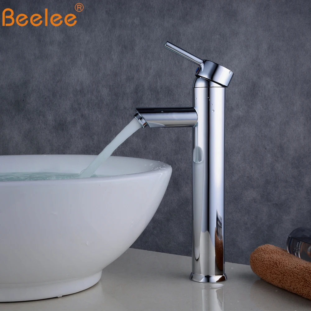 

Beelee Bathroom Faucet Mixer Single Handle Single Hole Basin Faucet Chrome Counter Top Sink Faucet Mono Basin Mixer Tap BL6721H