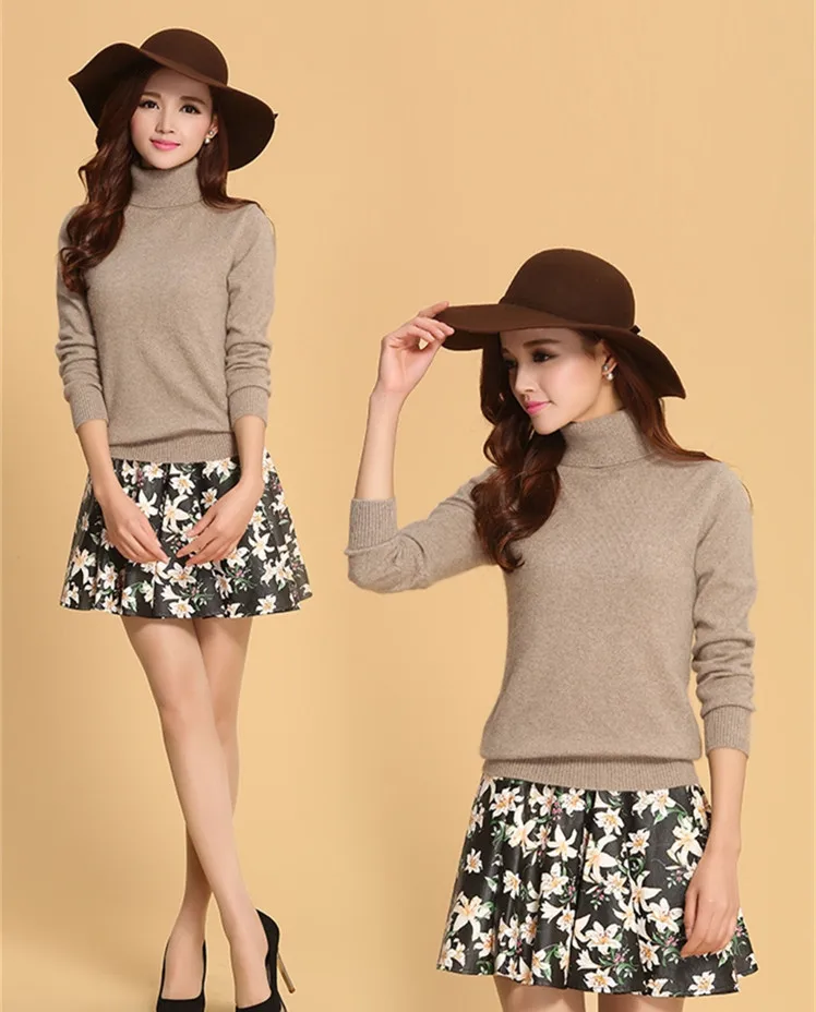 Hot Sale 2020 Autumn Winter Cashmere Sweater Female Pullover Turtleneck Women Solid Lady Basic Soft 12Colors S-XXL Jumpers | Женская