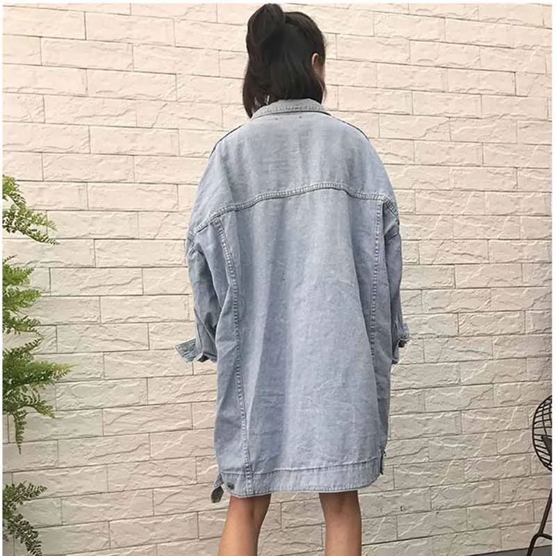 Женская джинсовая куртка на весну новинка 2020 элегантное осеннее пальто большие