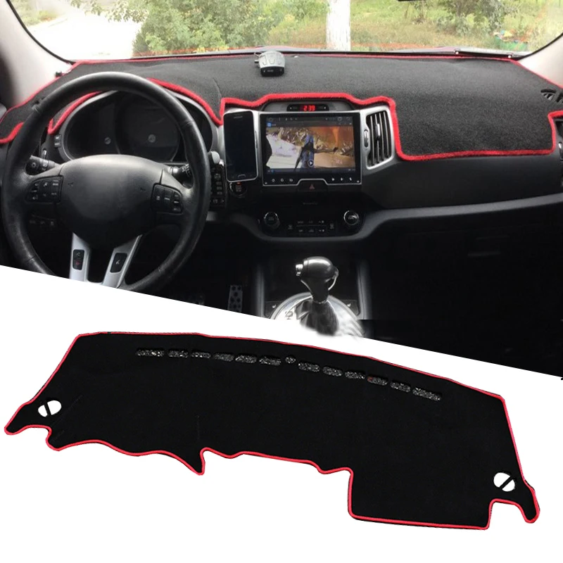 Для LHD KIA Sportage 3rd 2011 2012 2013 приборной панели автомобиля, коврики протектор охватывает козырек от солнца подушки авто аксессуары для интерьера