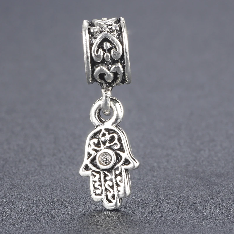 HOMOD Рождественский подарок 1 шт. серебряный цвет сглаза ручная Подвеска бусины