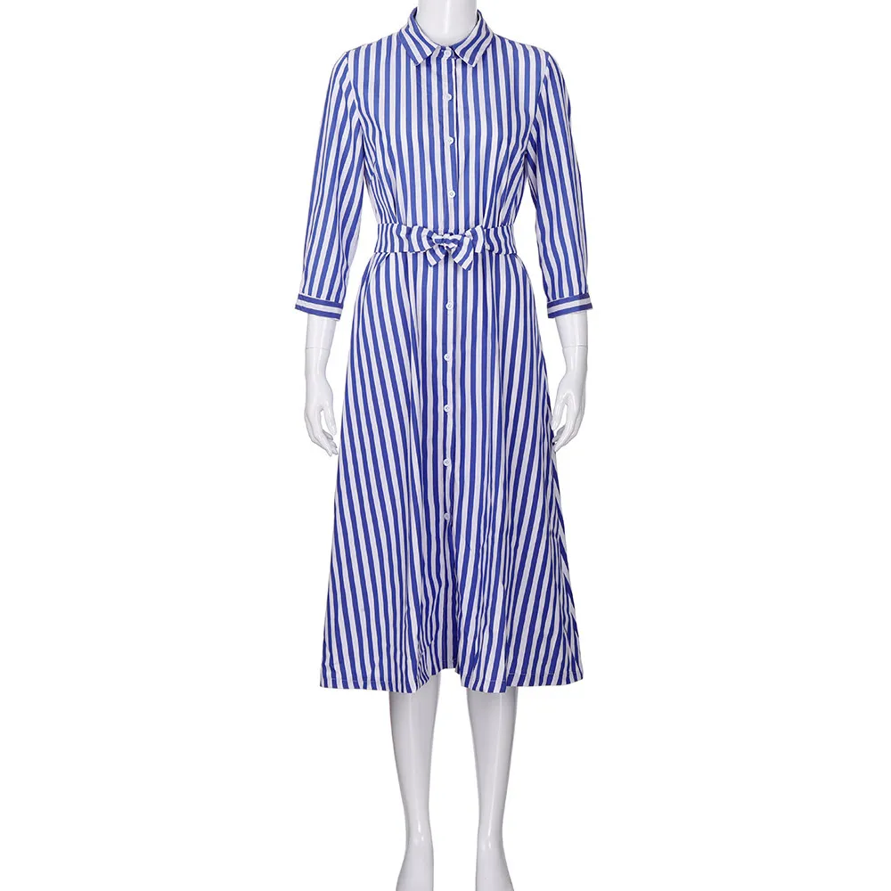 Женские вечерние платья в полоску с рукавом 3/4 женские свободные городском стиле