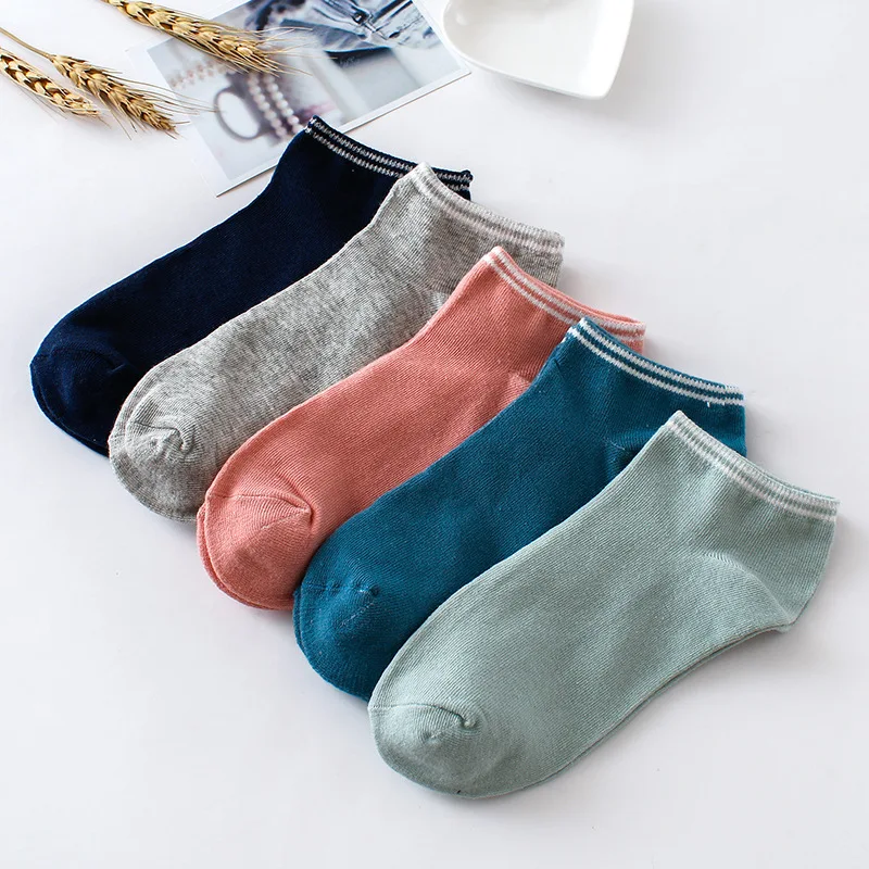 Носки женские хлопковые карамельных цветов повседневные Качественные короткие