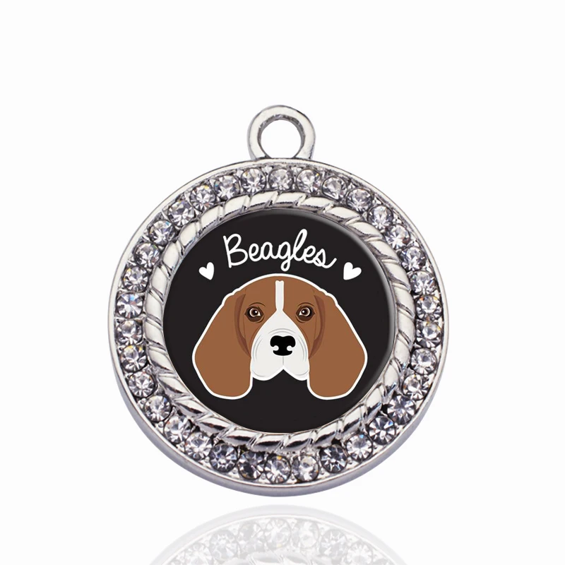 BEAGLE LOVER CIRCLE CHARM Charms для DIY ожерелья/браслета/чокер плавающий кулон|Шармы| |
